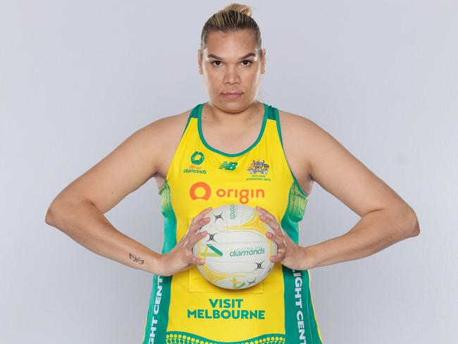 Donnell Wallam is just the third First Nations player to represent the Diamonds. Photo: Getty Images