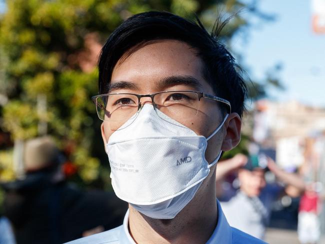 SYDNEY, AUSTRALIA - NewsWire Photos May 10, 2023: Eric Wong ((right) leaves Hornsby Court with his lawyer. Picture: NCA NewsWire / David Swift