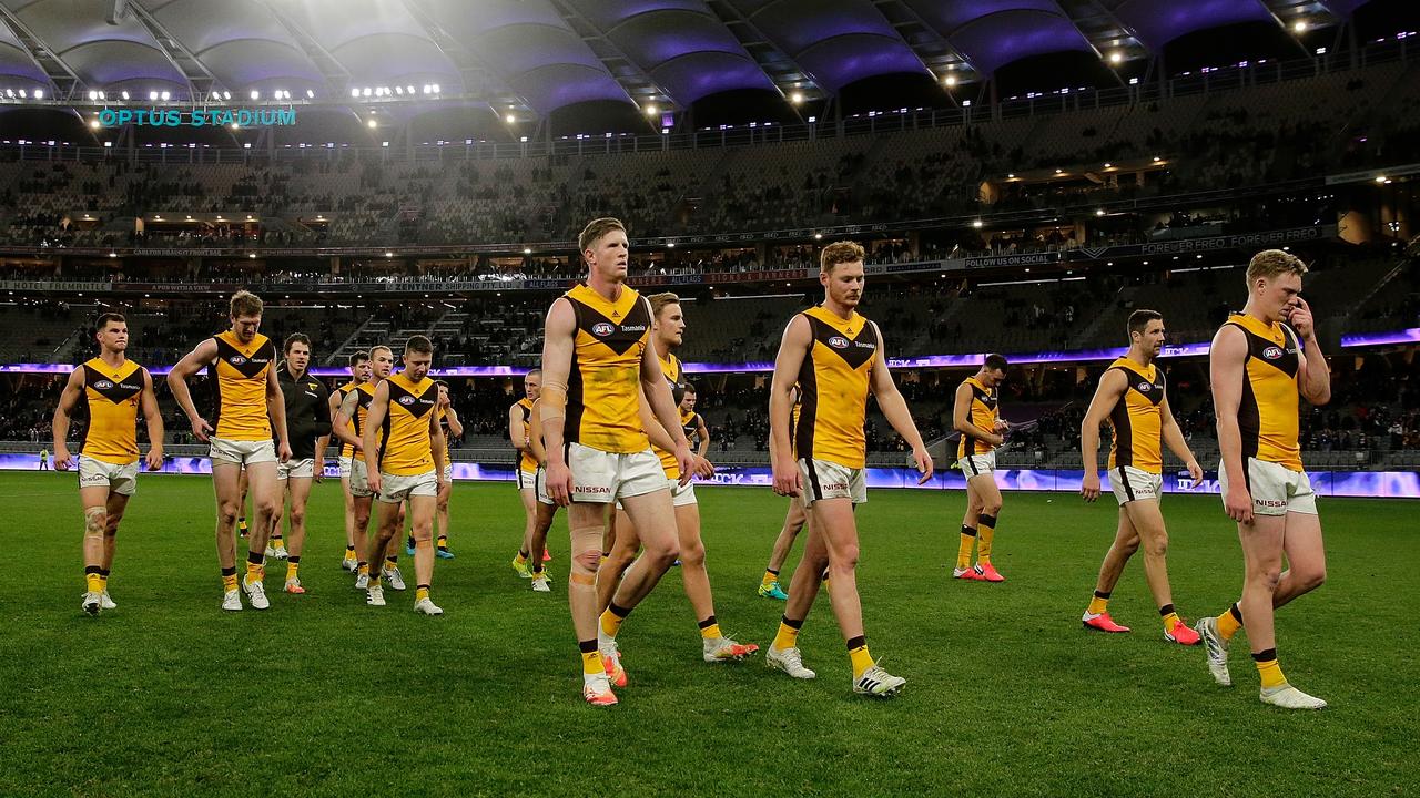 Hawthorn is expected to hub in South Australia after spending time in Perth, potentially for the rest of the season. (Photo by Will Russell/AFL Photos/via Getty Images)