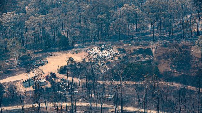 Many properties in Sarsfield were destroyed when a fire ripped through the area. Picture: Jason Edwards