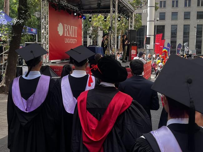 at the RMIT University graduation day on Wednesday, December 18, 2024. Picture: Jack Colantuono