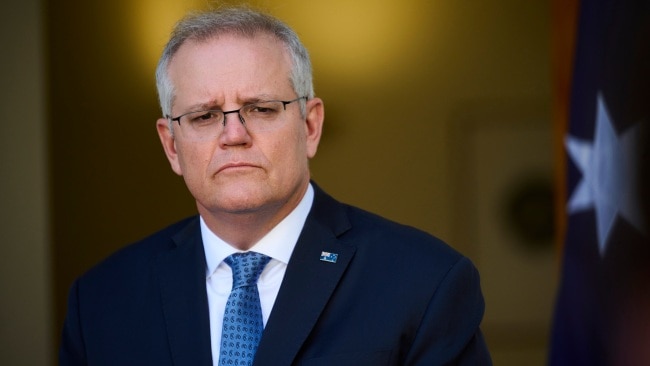 Prime Minister Scott Morrison will address the media ahead of a National Cabinet meeting on Tuesday afternoon. Picture: Rohan Thomson/Getty Images