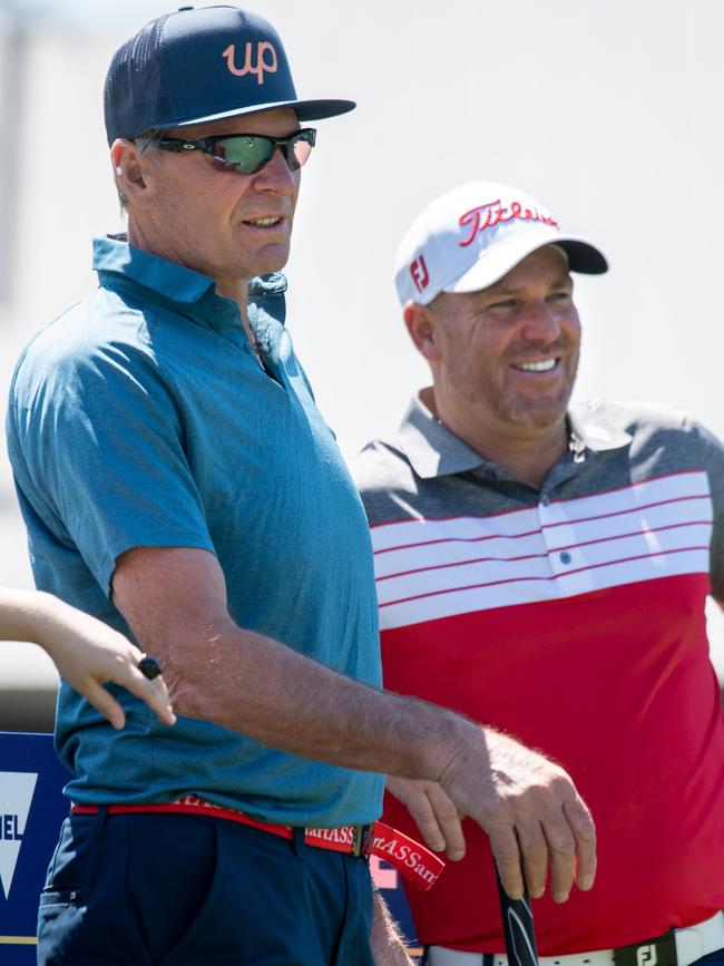 Newman and Warne are great mates who regularly golf together. Picture Jay Town