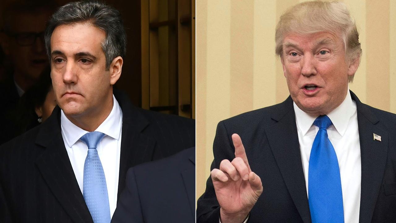 Michael Cohen (left) took Donald Trump down with him, saying it was unfortunate he had to cover up the President’s ‘dirty deeds’. Picture: Timothy A. Clary and Nicholas Kamm/AFP