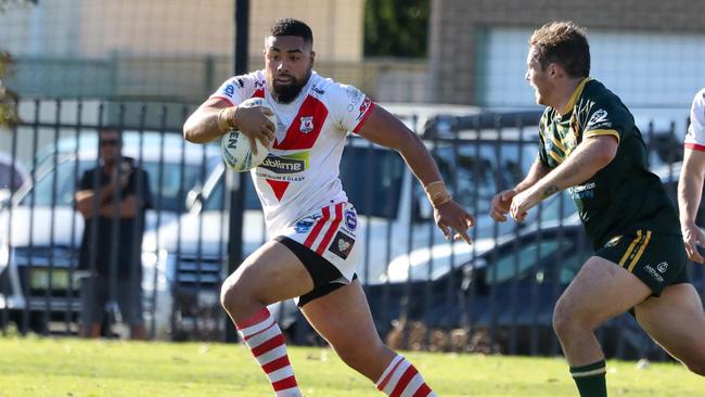 Leighton Tali in action for the Woy Woy Roosters. Picture: Nick Friend