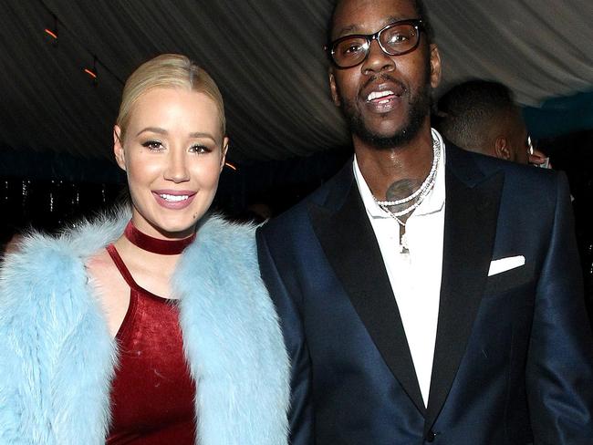 LOS ANGELES, CA - FEBRUARY 12: Rappers Iggy Azalea and 2 Chainz attend the Def Jam Toasts The Grammys at the Private Residence of Jonas Tahlin, CEO Absolut Elyx on February 12, 2017 in Los Angeles, California. (Photo by Tommaso Boddi/Getty Images for Absolut Elyx)