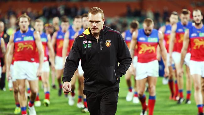 Brisbane coach Justin Leppitsch is no guarantee to hold onto his job. Picture: Getty Images