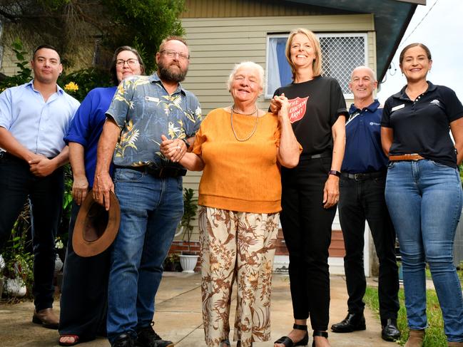 Rebuild Project. Townsville City Council James Wong, Community Information Centre Helen Lynn, Townsville Community Rebuild Project Bruce Cornish, Gail Barnes 77, The Salvation Army Tamara Barnes , St Vincent de Paul Society Queensland Ray O'Brien, National Drought and North Queensland Flood Response and Recovery Agency Emma Rush. Picture: Alix Sweeney