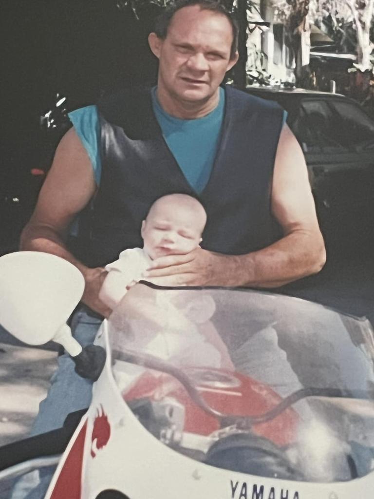 Zahn Rothery, pictured as a child with his father Graeme Rothery. Picture: Facebook