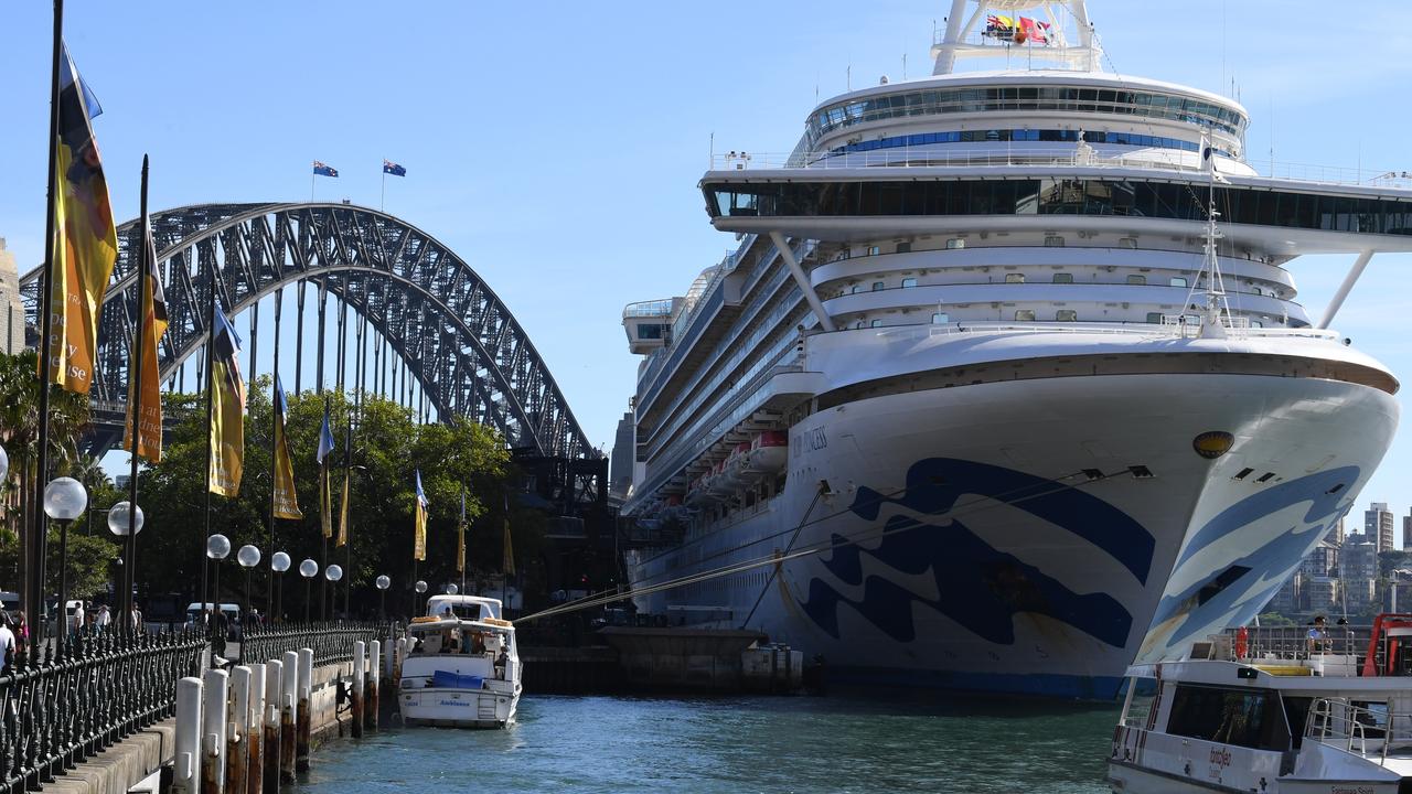 The docking of the cruise ship Ruby Princess was dubbed a ‘disaster’. Picture: AAP Image/Dean Lewins