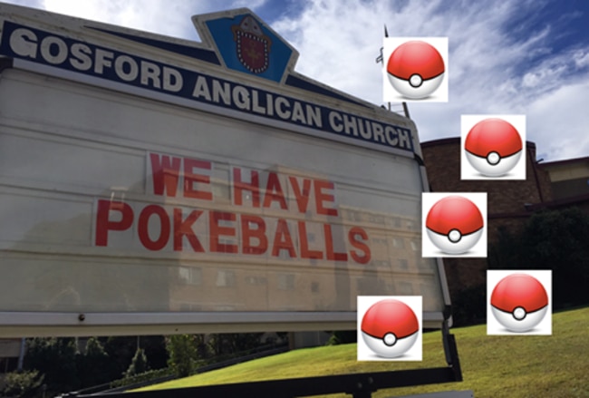 Socially savvy: The church had its finger on the public Pokemon pulse.