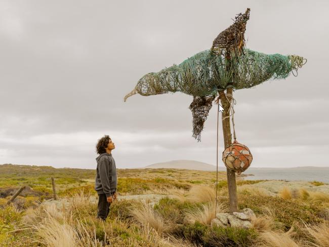 Lennox Monaghan, plays Sonny Beeton, a 13-year-old Palawa boy navigating the complexities of his world in new series Moonbird. Picture: Jillian Mundy. Copyright Seal Pot Entertainment