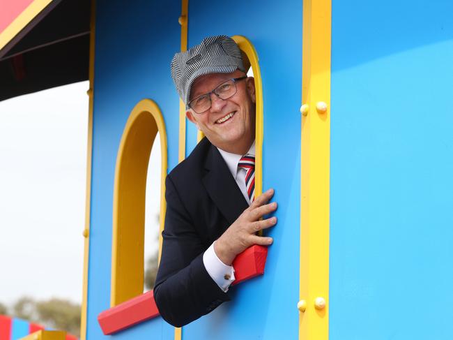 4.10.2018.Launch of the 2018 Credit Union Christmas Pageant with two new floats. Theme is "shine a light on kindness".David Ridgway,Minister for Trade,Tourism and Investment on the Credit Union Pageant Express.    PIC TAIT SCHMAAL.