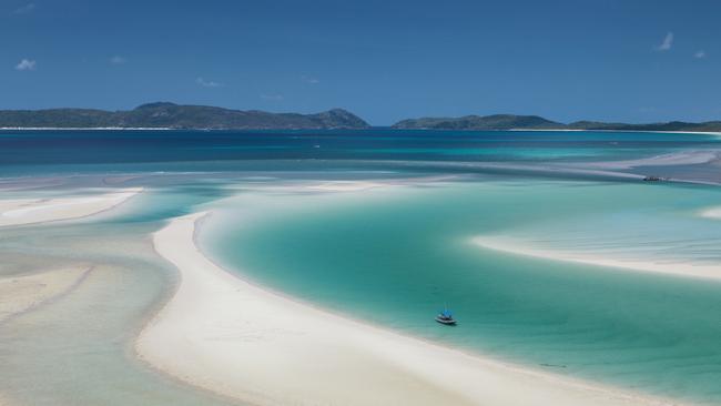 Whitehaven Beach in the Whitsundays. Picture: TEQ