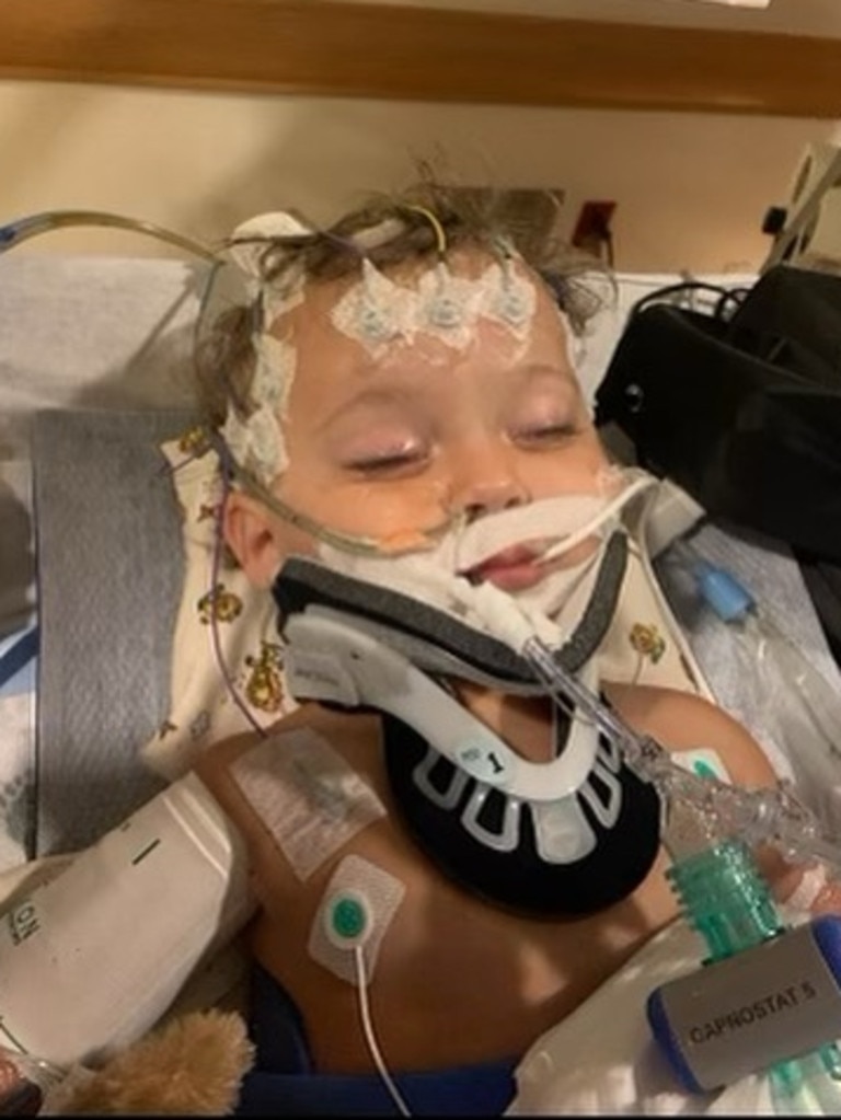 Sharon shared this heartbreaking photo of her nephew shortly before he died.