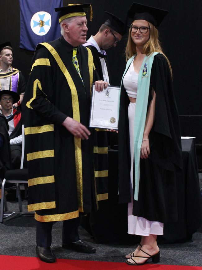 Jade-Maree Gibson graduated with a Bachelor of Nursing at the CQUniversity graduation ceremony in Bundaberg on December 14, 2023.