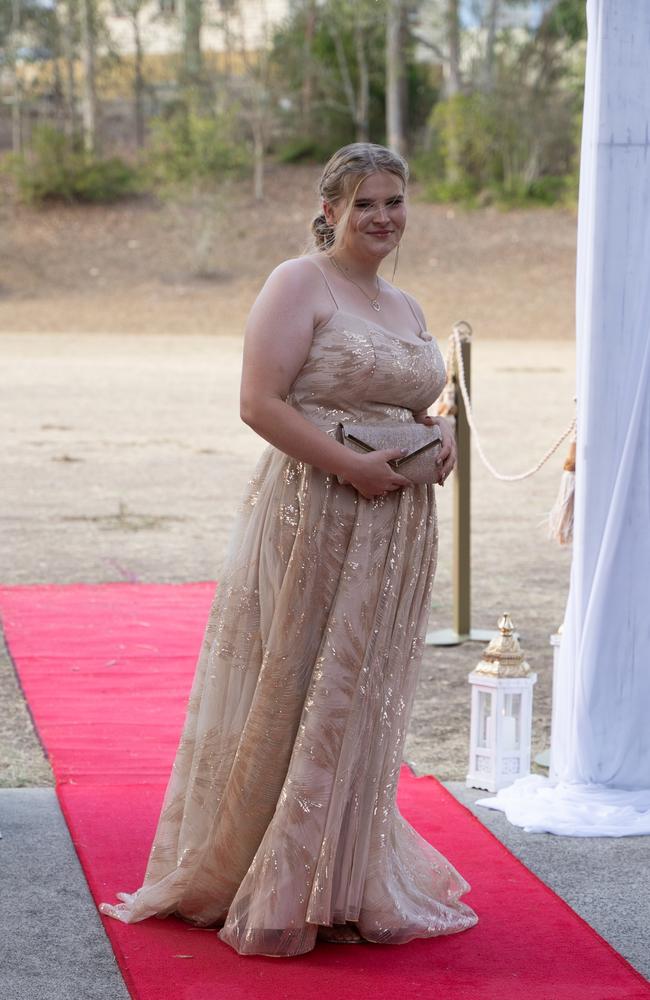 Grace Durie arrives at the Gympie State High School formal 2023. November 16, 2023. Picture: Christine Schindler