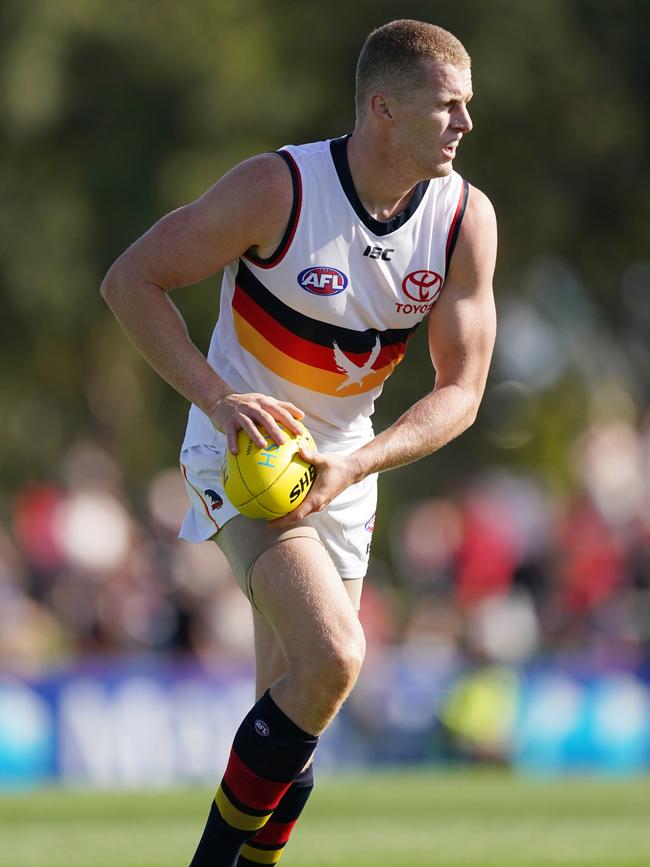 Reilly O’Brien was solid in his side’s first proper hitout. Picture: AAP Image/Michael Dodge