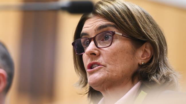 CANBERRA, AUSTRALIA, NewsWire Photos. OCTOBER 26, 2023: Governor of the Reserve Bank of Australia Michele Bullock appears before Senate estimates at Parliament House in Canberra. Picture: NCA NewsWire / Martin Ollman