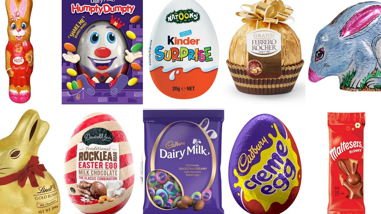 Australian chocolate eggs and bunnies ranked