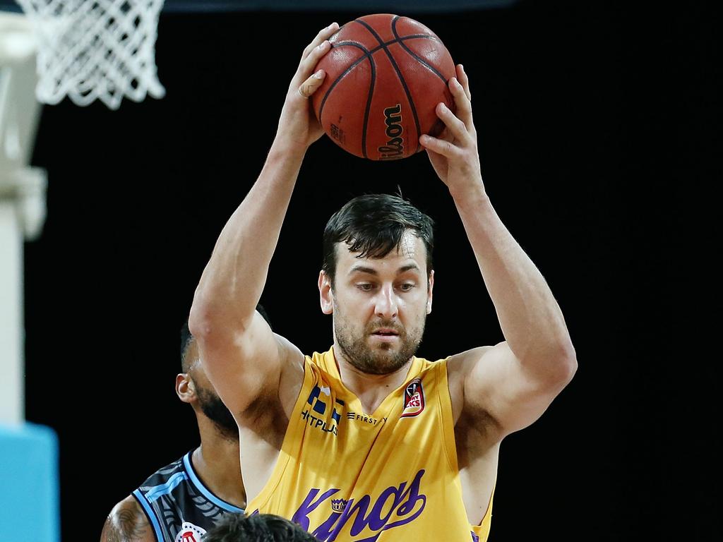 Andrew Bogut in the pivot for the Sydney Kings. Picture: Getty Images