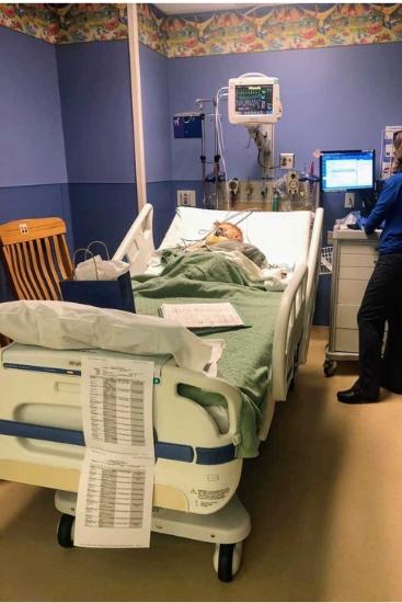 The toddler was rushed into emergency surgery. Source: Nicole Johnson Goddard