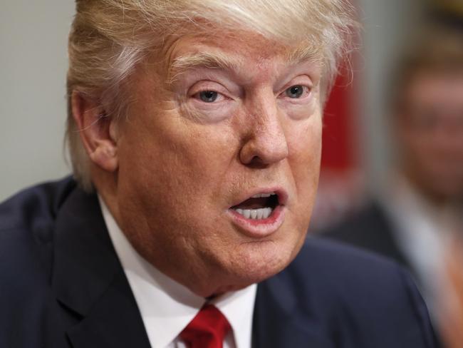 In this Feb. 2, 2017, photo, President Donald Trump speaks during his meeting with House and Senate legislators in the Roosevelt Room of the White House in Washington. For all of the White House's early bravado,Trump has taken office with few concrete plans for how to make good on his pledge to unravel President Barack Obama's foreign policy and tackle some of the biggest national security challenges facing his administration. (AP Photo/Pablo Martinez Monsivais)