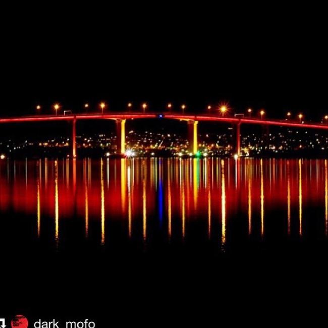 Tasman Bridge, @DarkMofo @hobartandbeyond #paintthetownred2015