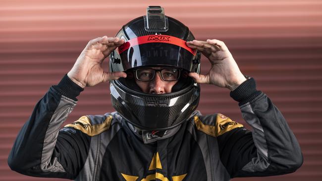 Speed is integral to tech entrepreneur Jason Gomersall’s working life, keeping pace with rapidly changing technology, and on weekends hitting race circuits at close to 300km/h. Picture: Mark Cranitch