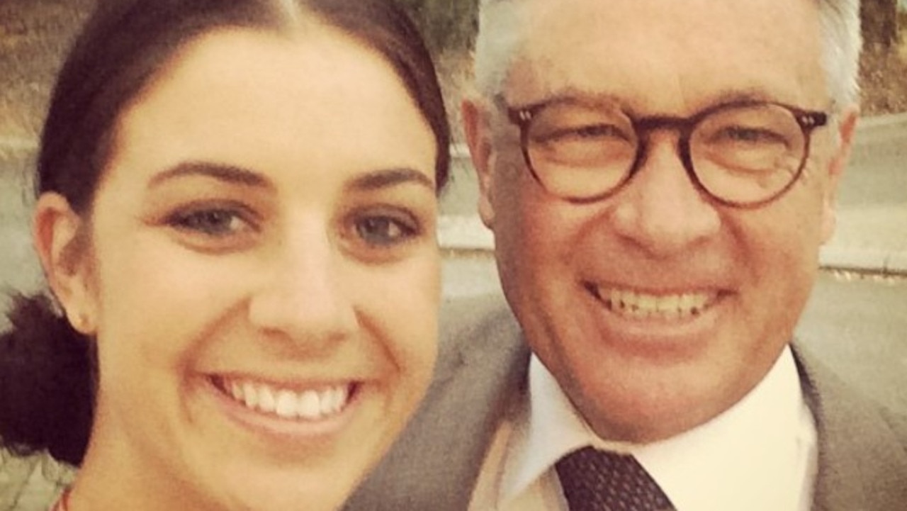 Melissa Hoskins with her father Peter. Picture: Supplied