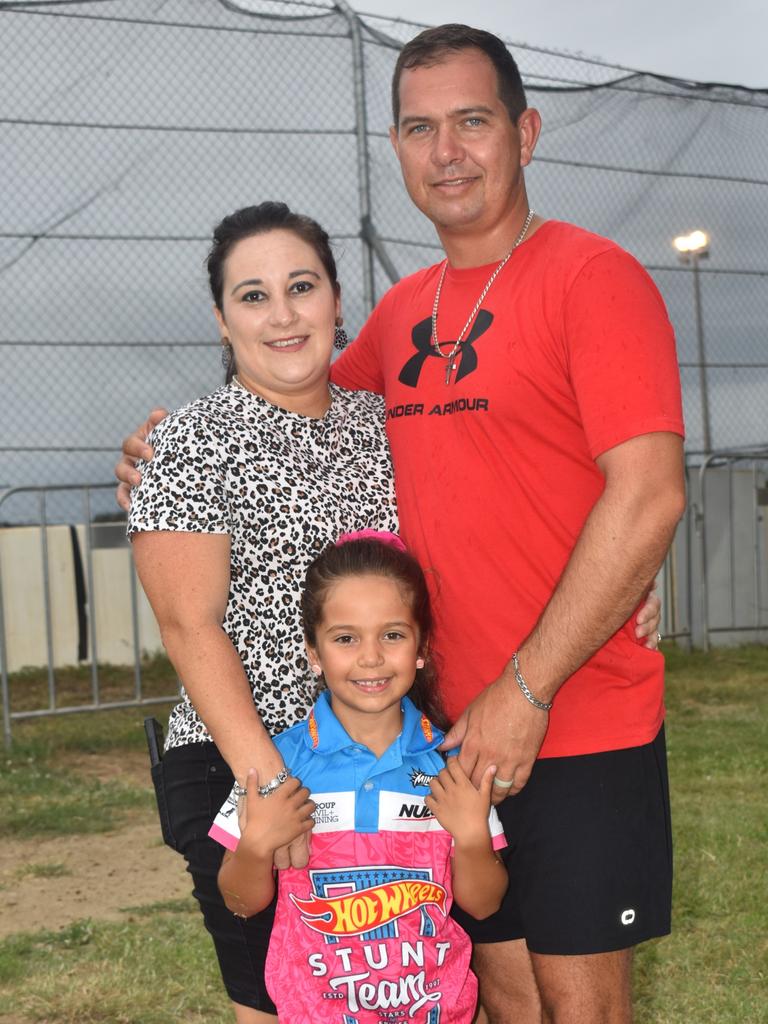 <p>Suzette, Miane and Dan de Lange at the McCosker Rocky Speedway's Modified Sedans Cattle Cup at the Rockhampton Showgrounds on February 24, 2024.</p>