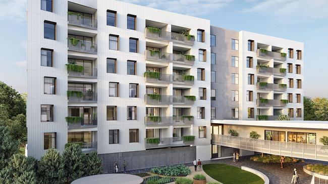 Artist impression of the new retirement village. Picture: ECH