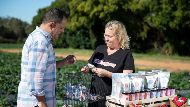 Alastair McLeod with Luvaberry Farm's Mandy Schultz. Picture: Dominika Lis