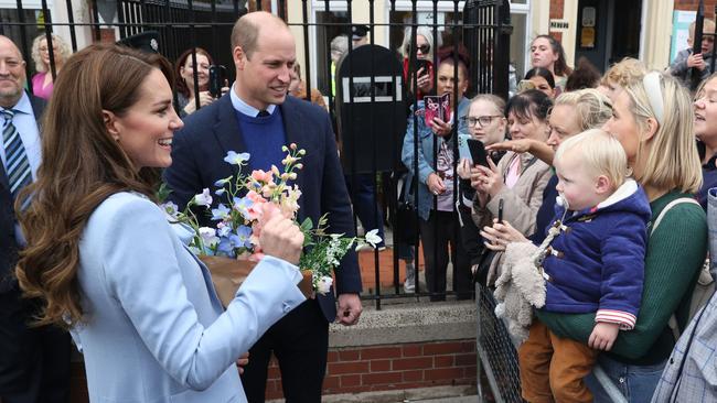 Catherine, Princess of Wales and Prince William meet with people during a visit of Belfast, Picture: AFP