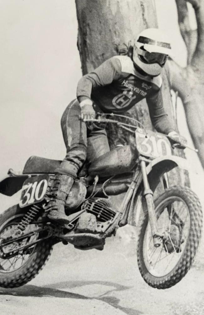 Justice Michael Croucher back in his wannabe dirt bike rider days.