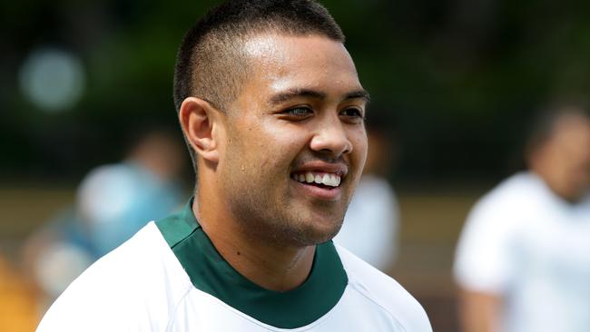 Duncan Paia'aua at Wallabies training. Picture: Jonathan Ng