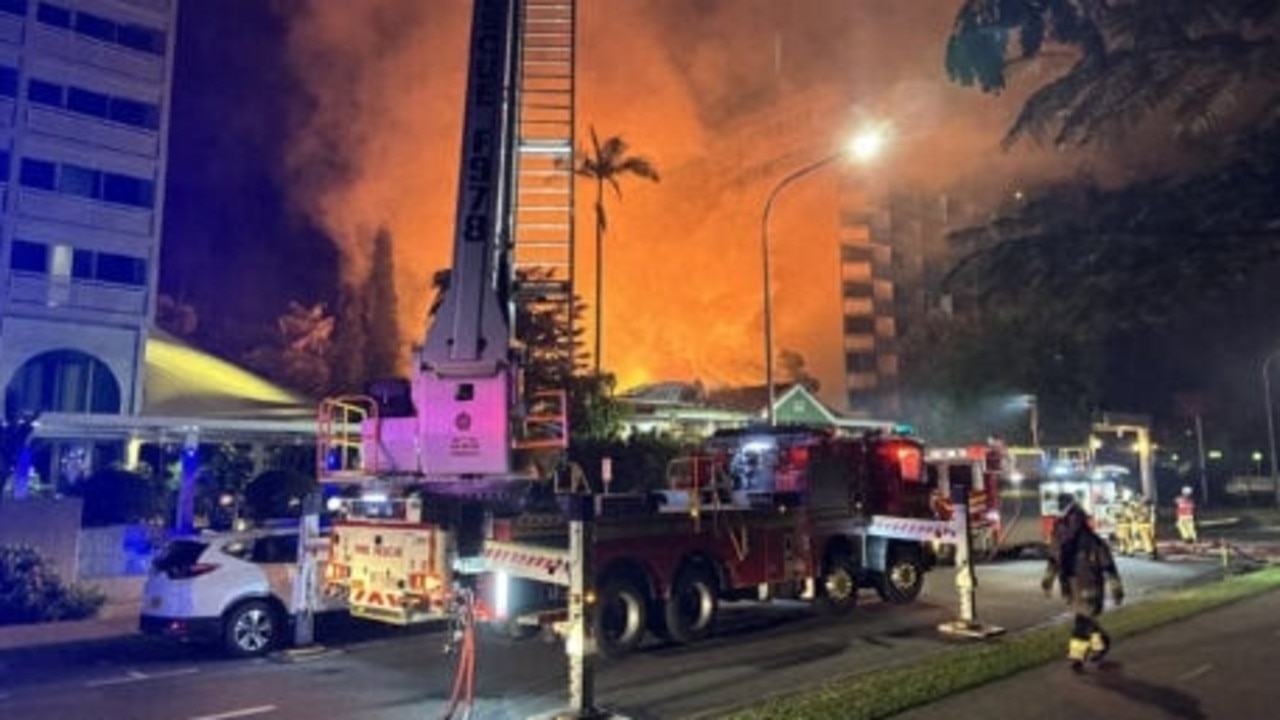 Emergency services crews responded to multiple reports of a house on fire on the Cairns Esplanade at 12.50am on Wednesday.