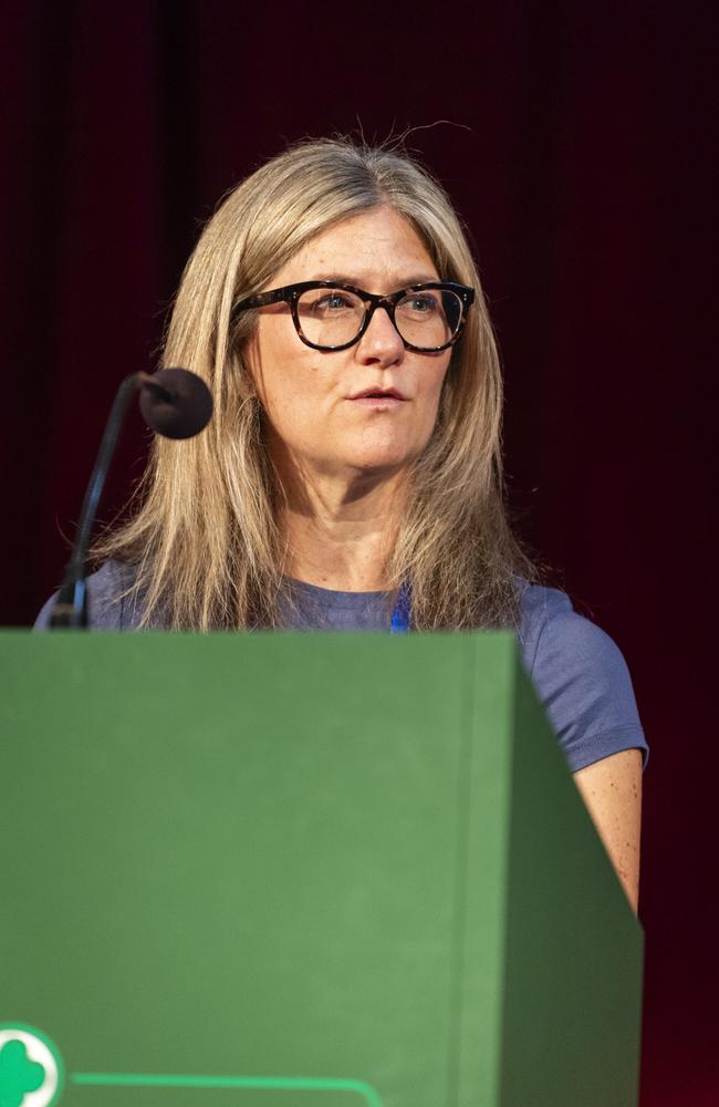 Tanja Hagedorn of Together for Humanity gives the keynote address at the National Peace Conference 2023 at St Patrick's Cathedral Centre. Picture: Kevin Farmer