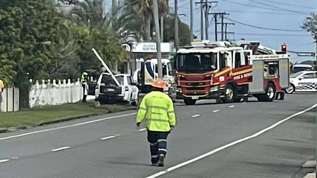 The aftermath of the crash. Picture: Phillip Fynes-Clinton