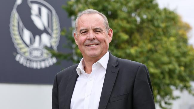 Collingwood president Mark Korda took over the role after Eddie McGuire quit.