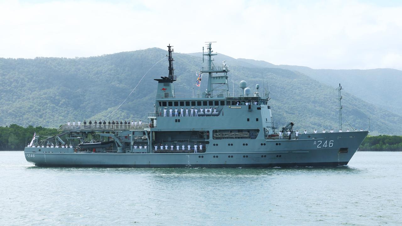 Hmas Melville Welcomed Back Into Cairns For Last Time Before 