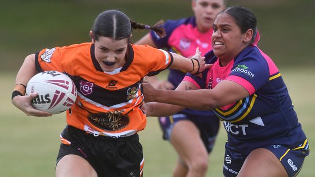 Townsville Womens Rugby League game between Norths and Burdekin/Herbert River at Peggy Banfield Park. Burdekin River's Katia Louro Whitford. Picture: Evan Morgan