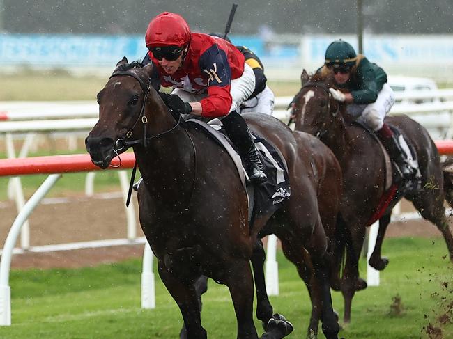 HAWKESBURY, AUSTRALIA - MAY 04:  James Mcdonald riding Schwarz wins Race 7 Workers Club Group Hawkesbury Guineas during "Hawkesbury Cup Day" - Sydney Racing at Hawkesbury Racecourse on May 04, 2024 in Hawkesbury, Australia. (Photo by Jeremy Ng/Getty Images)