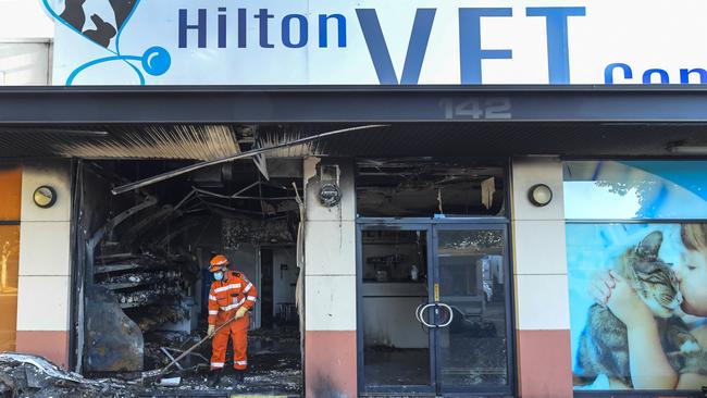 Pets Health Hilton Vet Centre was destroyed by fire. Picture: RoyVphotography