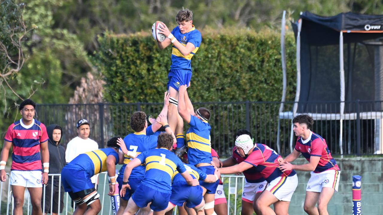 Action from the BSHS and Toowoomba Grammar round 1 clash.