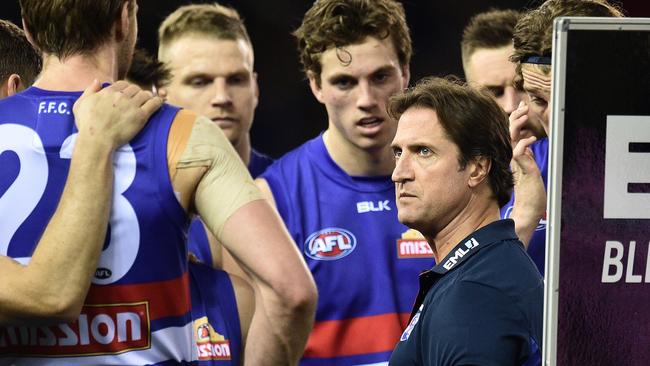 Bulldogs coach Luke Beveridge says his team showed resilience. Picture: AAP