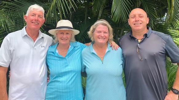 Peter Fox, Linda Wardroper, Anna Winterbourn and Don Cameron from Whitsunday Golf Club. Photo: Contributed