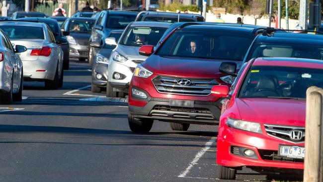 Parents struggle to find a park. Picture: Jay Town