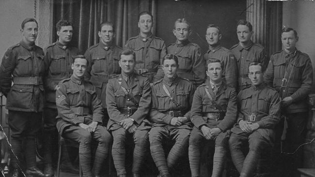 X marks the spot where Jean Van Campenhout’s mystery great-grandfather stands (second right, back row).