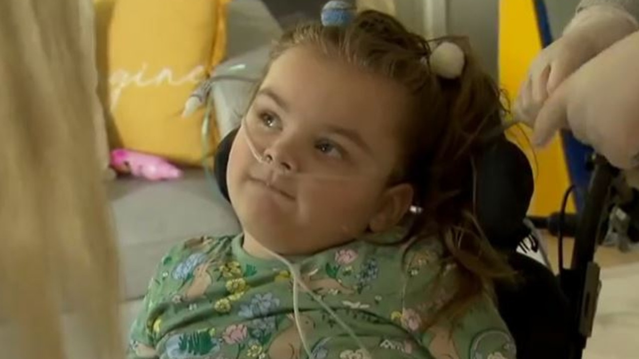 Koa Gibson suffers from Lissencephaly, chronic lung disease, cerebral palsy and epilepsy. Picture: 7News